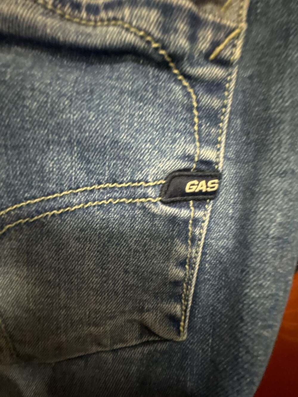 GAS Jeans Edition Granelier Bridge Number Four Straight Leg Medium Wash Denim Je - Picture 5 of 11